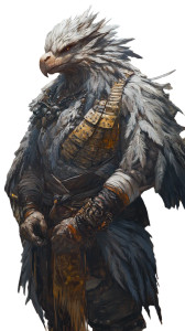 Feathered Dragonborn Ronin Vinyl Car Decal Sticker – Waterproof & UV-Resistant 8"