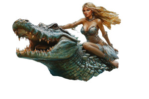 Fantasy Alligator Rider Vinyl Car Decal Sticker – Waterproof & UV-Resistant 8" Fantasy Alligator Rider Vinyl Car Decal Sticker – Waterproof & UV-Resistant 8"