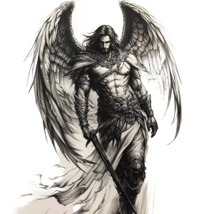 Archangel Art Sketch Vinyl Car Decal Sticker – Waterproof & UV-Resistant 8" Archangel Art Sketch Vinyl Car Decal Sticker – Waterproof & UV-Resistant 8"