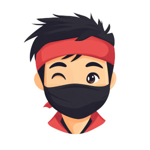 Happy Ninja Avatar Vinyl Car Decal Sticker – Waterproof & UV-Resistant 8"