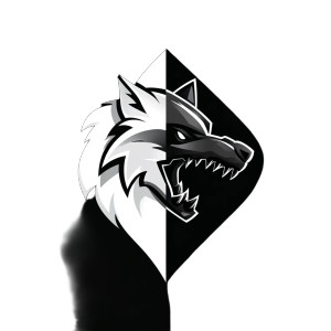 Abstract Wolf Logo Vinyl Car Decal Sticker – Waterproof & UV-Resistant 