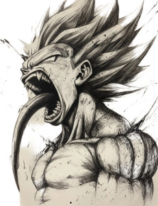 Goku Venom Fusion Vinyl Car Decal Sticker – Waterproof & UV-Resistant 8"