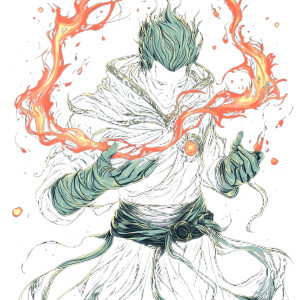 Mage Magic Illustration Vinyl Car Decal Sticker – Waterproof & UV-Resistant 8"