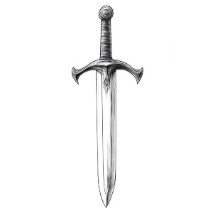 Sword Illustration Vinyl Car Decal Sticker – Waterproof & UV-Resistant 8" Sword Illustration Vinyl Car Decal Sticker – Waterproof & UV-Resistant 8"