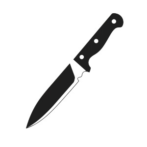 Knife Icon Vinyl Car Decal Sticker – Waterproof & UV-Resistant 8"