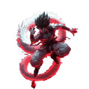 Gogeta On Dragon Vinyl Car Decal Sticker – Waterproof & UV-Resistant 8"