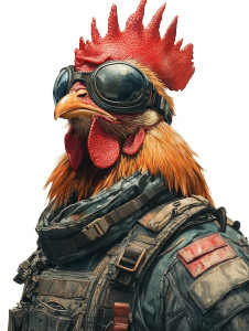 Special Forces Rooster Vinyl Car Decal Sticker – Waterproof & UV-Resistant 8"