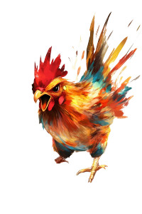 Angry Chicken Stomping Vinyl Car Decal Sticker – Waterproof & UV-Resistant 8"