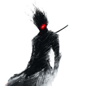 Dark Blade Samurai Vinyl Car Decal Sticker – Waterproof & UV-Resistant 8"