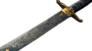 Damascus Sword Vinyl Car Decal Sticker – Waterproof & UV-Resistant 8"