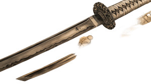 Katana Technical Sketch Vinyl Car Decal Sticker – Waterproof & UV-Resistant 8"