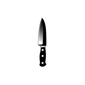 Kitchen Knife Icon Vinyl Car Decal Sticker – Waterproof & UV-Resistant 8"