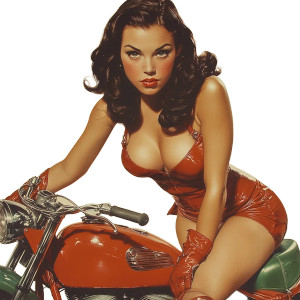 Vargas Girl Motorcycle Vinyl Car Decal Sticker – Waterproof & UV-Resistant 8" Vargas Girl Motorcycle Vinyl Car Decal Sticker – Waterproof & UV-Resistant 8"