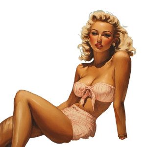 Classic Pin Up V2 Vinyl Car Decal Sticker – Waterproof & UV-Resistant 8"