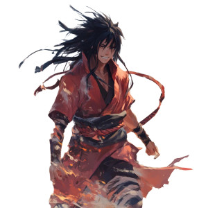 Desert Fire Ninja Vinyl Car Decal Sticker – Waterproof & UV-Resistant 8"