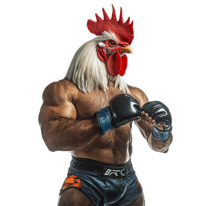 Mma Rooster Vinyl Car Decal Sticker – Waterproof & UV-Resistant 8"