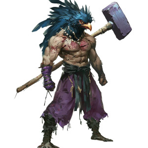 Grunge Samurai Bird Vinyl Car Decal Sticker – Waterproof & UV-Resistant 8"