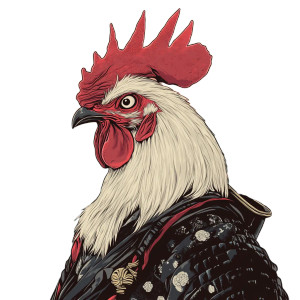 Samurai Rooster Jack Vinyl Car Decal Sticker – Waterproof & UV-Resistant 8" Samurai Rooster Jack Vinyl Car Decal Sticker – Waterproof & UV-Resistant 8"