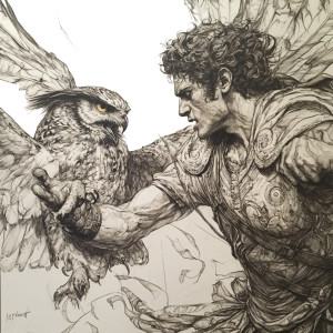 Hermes Vs Owl Vinyl Car Decal Sticker – Waterproof & UV-Resistant 8"