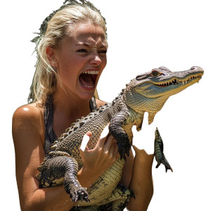 Crocodile Baby Snatch Vinyl Car Decal Sticker – Waterproof & UV-Resistant 8" Crocodile Baby Snatch Vinyl Car Decal Sticker – Waterproof & UV-Resistant 8"