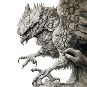 Gryphon Realism Vinyl Car Decal Sticker – Waterproof & UV-Resistant 8"