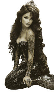 Tattooed Vintage Mermaid Vinyl Car Decal Sticker – Waterproof & UV-Resistant 8" Tattooed Vintage Mermaid Vinyl Car Decal Sticker – Waterproof & UV-Resistant 8"