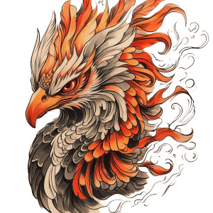 Phoenix Head Vinyl Car Decal Sticker – Waterproof & UV-Resistant 8"