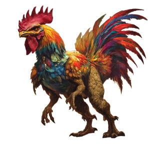 T-Rex Rooster Hybrid Vinyl Car Decal Sticker – Waterproof & UV-Resistant 8"