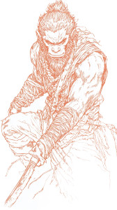 Pixelated Wukong Vinyl Car Decal Sticker – Waterproof & UV-Resistant 8"