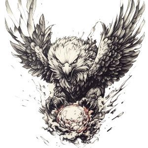 Eagle Vs Phoenix Tattoo Vinyl Car Decal Sticker – Waterproof & UV-Resistant 8"