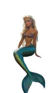 Pixar Blonde Mermaid Vinyl Car Decal Sticker – Waterproof & UV-Resistant 8"