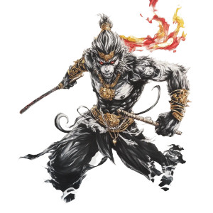 Monkey King Anime V4 Vinyl Car Decal Sticker – Waterproof & UV-Resistant 8"