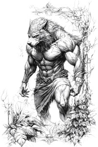 Athletic Werewolf Coloring Vinyl Car Decal Sticker – Waterproof & UV-Resistant 8"