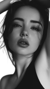 Dramatic Woman Pose Vinyl Car Decal Sticker – Waterproof & UV-Resistant 8"