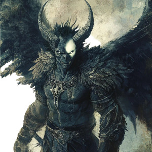 Ash-Skinned Demon Vinyl Car Decal Sticker – Waterproof & UV-Resistant 8"