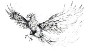 Flying Phoenix Vinyl Car Decal Sticker – Waterproof & UV-Resistant 8"