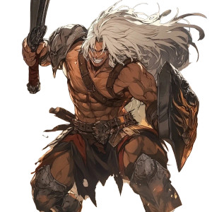 Muscular Gladiator Warrior V2 Vinyl Car Decal Sticker – Waterproof & UV-Resistant 8"