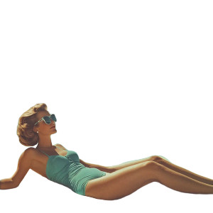 Vintage Poolside Woman V2 Vinyl Car Decal Sticker – Waterproof & UV-Resistant 8" Vintage Poolside Woman V2 Vinyl Car Decal Sticker – Waterproof & UV-Resistant 8"