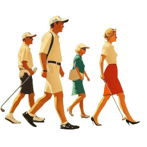 Golfers Walking Vinyl Car Decal Sticker – Waterproof & UV-Resistant 8" Golfers Walking Vinyl Car Decal Sticker – Waterproof & UV-Resistant 8"