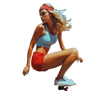 Retro Skateboard Model Vinyl Car Decal Sticker – Waterproof & UV-Resistant 8"