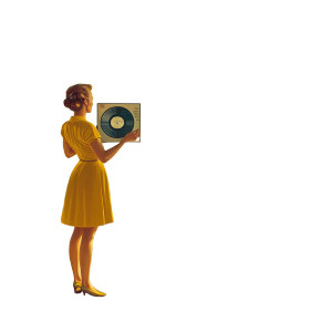 Vinyl Record Holder Vinyl Car Decal Sticker – Waterproof & UV-Resistant 8"