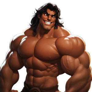 Muscular Tarzan Vinyl Car Decal Sticker – Waterproof & UV-Resistant 8"