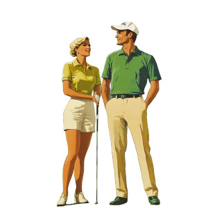 Vintage Golfing Couple Vinyl Car Decal Sticker – Waterproof & UV-Resistant 8" Vintage Golfing Couple Vinyl Car Decal Sticker – Waterproof & UV-Resistant 8"