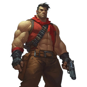 Cartoonish Muscular Hero Vinyl Car Decal Sticker – Waterproof & UV-Resistant 8"