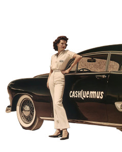 Vintage Car Woman Vinyl Car Decal Sticker – Waterproof & UV-Resistant 8" Vintage Car Woman Vinyl Car Decal Sticker – Waterproof & UV-Resistant 8"