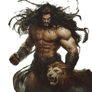 Samson The Mighty Vinyl Car Decal Sticker – Waterproof & UV-Resistant 8"