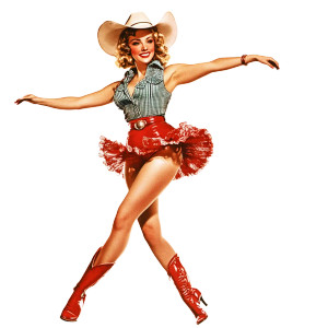 Dancing Cowgirl Vinyl Car Decal Sticker – Waterproof & UV-Resistant 8" Dancing Cowgirl Vinyl Car Decal Sticker – Waterproof & UV-Resistant 8"