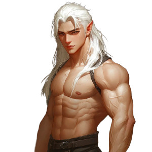 Elven Male Portrait Vinyl Car Decal Sticker – Waterproof & UV-Resistant 8"