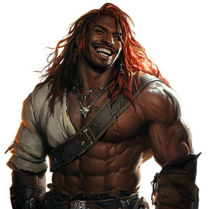 Laughing Red-Haired Warrior Vinyl Car Decal Sticker – Waterproof & UV-Resistant 8"