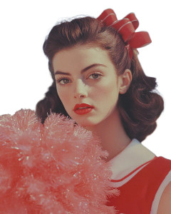 Anne Hathaway Cheerleader Vinyl Car Decal Sticker – Waterproof & UV-Resistant 8"